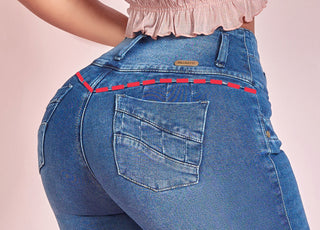 What are Colombian Jeans with Heart Shape Stitching?